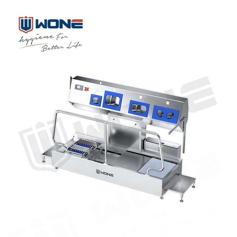 WONE PBW-25 Personal Hygiene Stationand entry control devices Automatic shoe washing &  disinfection / Hand washing, drying and