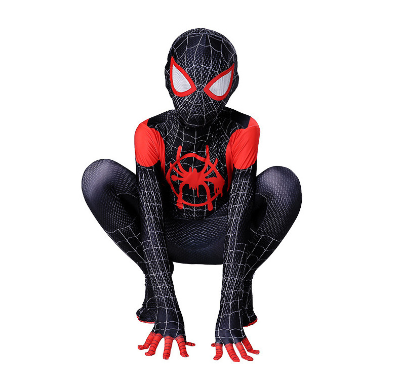 New Miles Morales Far From Home Cosplay Costume Spider-Man Costume Super Hero Bodysuit Spandex Suit for Kids Custom