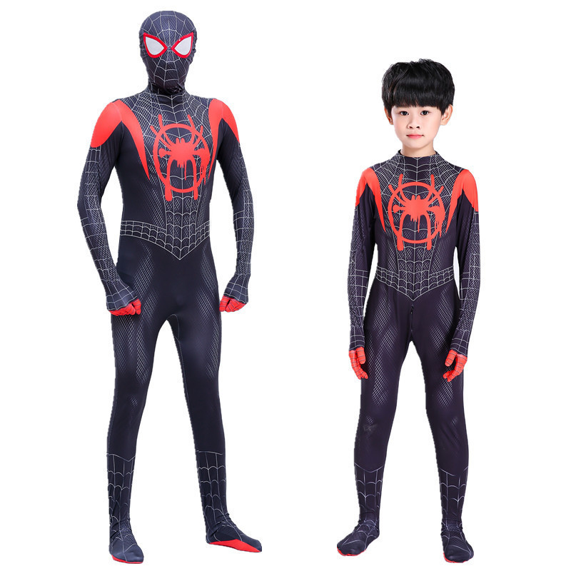 New Miles Morales Far From Home Cosplay Costume Spider-Man Costume Super Hero Bodysuit Spandex Suit for Kids Custom