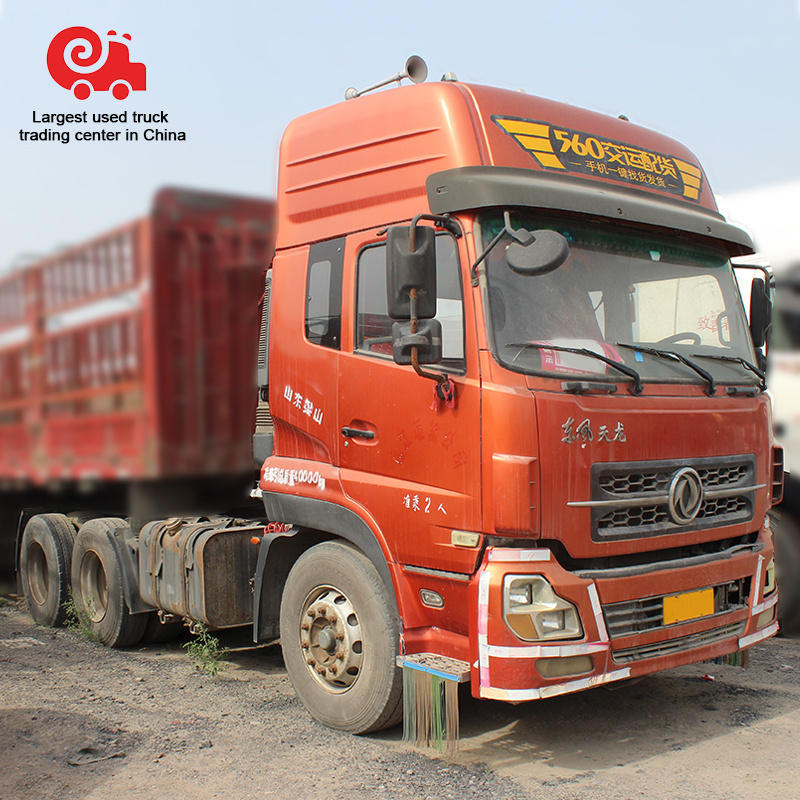 Used Chinese second hand Dongfeng tractor 375 power 6x4 truck