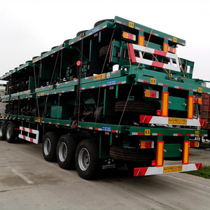 40ft container chassis semi trailer for sale New 20 foot container carrier trailer 20/40 skeleton chassis semi trailer