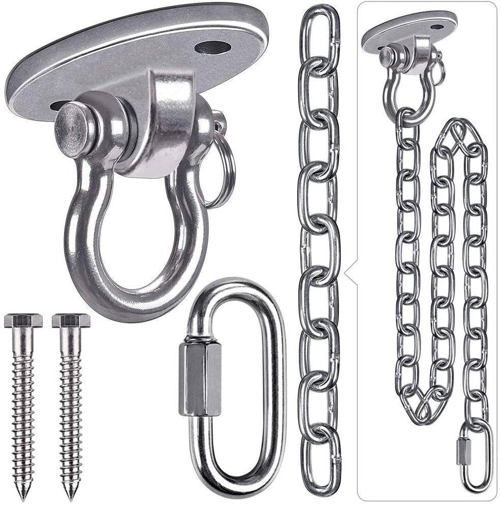 Wonjo Popular 4 Holes M10 Heavy Duty 360 Degree Swivel Stainless Steel Ceiling Swing Hook