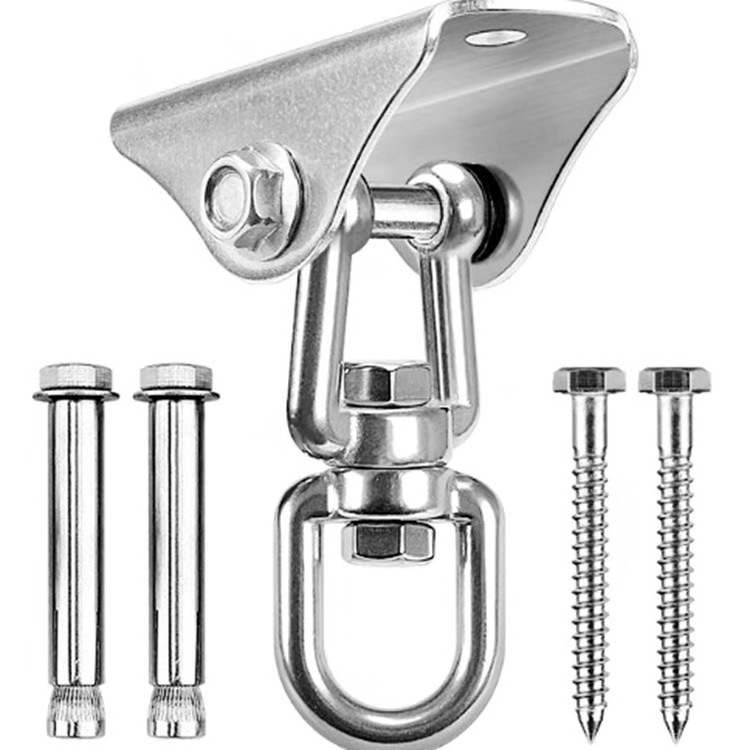 Wonjo Popular 4 Holes M10 Heavy Duty 360 Degree Swivel Stainless Steel Ceiling Swing Hook