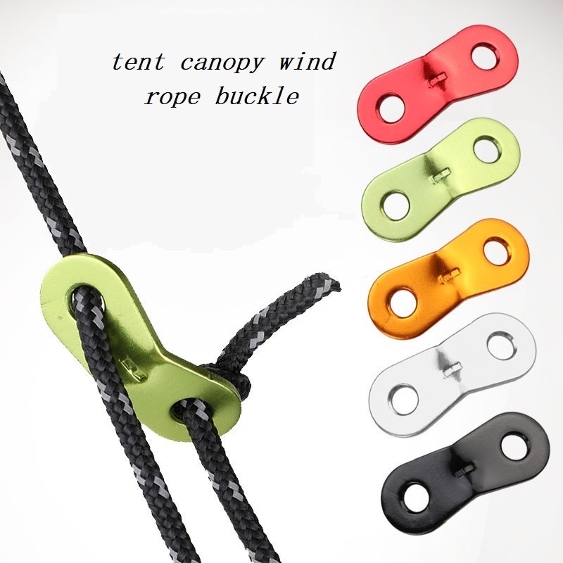 Camping Tent Accessory Aluminum Alloy Awning Tent Guy Line Runner Rope Tightener Cord Fastener Guyline Adjuster Cord Tensioner