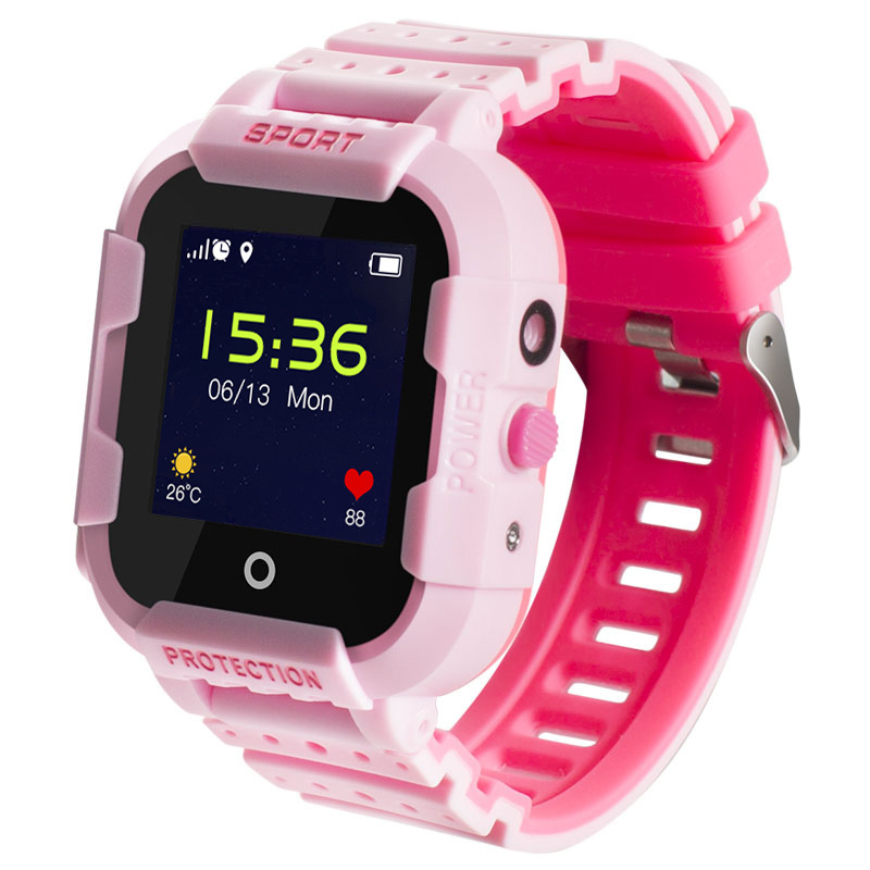 Wonlex KT03 Waterproof IP67 GPS SOS Kid Smart Watches for Girls Boys with Camera 1.3 Camera 1.3 Touch Screen ROHS Color