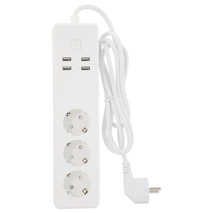 Wonplug Tuya WiFi Smart EU Power Strip Surge Protector Extension Socket with Alexa Google Home 4 USB ports power cord with timer