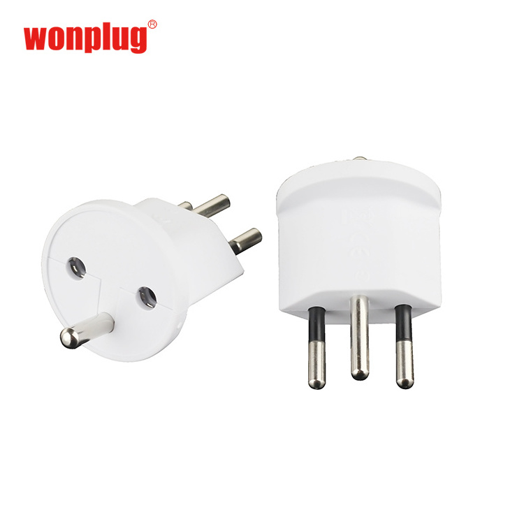 high quality German 2 Pin EU Schuko Plug to 3 Pin Swiss Power fix Adapter Germany to Switzerland Plug adapters CH fixed adaptor