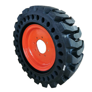 Manufacturer price 10-16.5 10x16.5 30x10-16  bc 450 skid mini loader tires skid steer solid tire with rim Mini Charger wheel