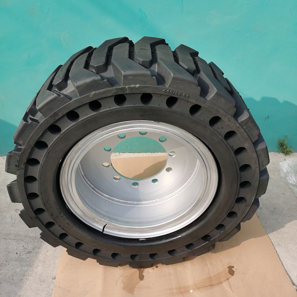 Factory direct 445/65D22.5 385/65D22.5 boomlift tire for boomlift Foam filled tire