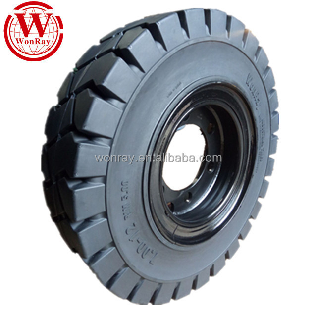 18 inch rubber wheels solid forklift tire 18x7-8 for 3 ton powered industrial truck