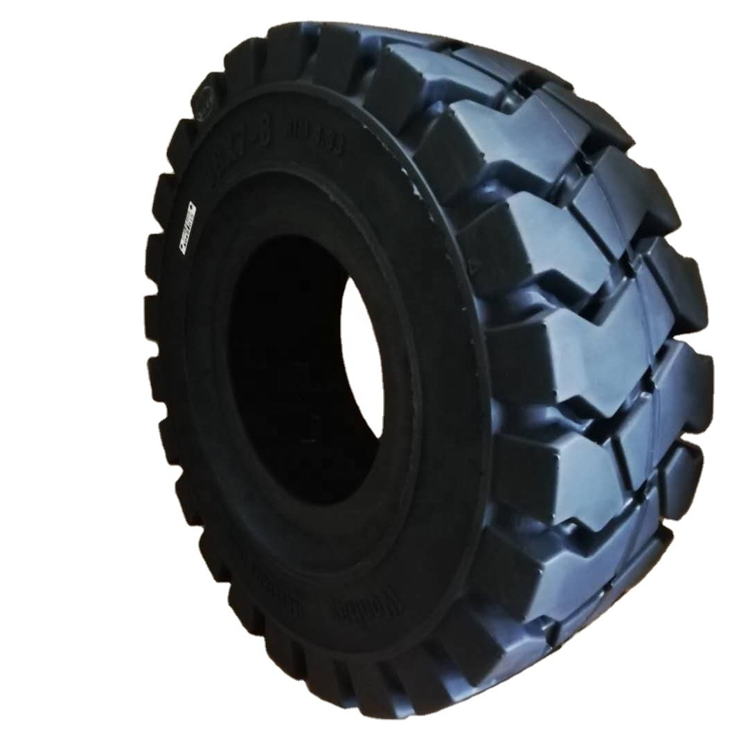 18 inch mining series industrial tire solid rubber high load wheels with steel rim 18x7-8