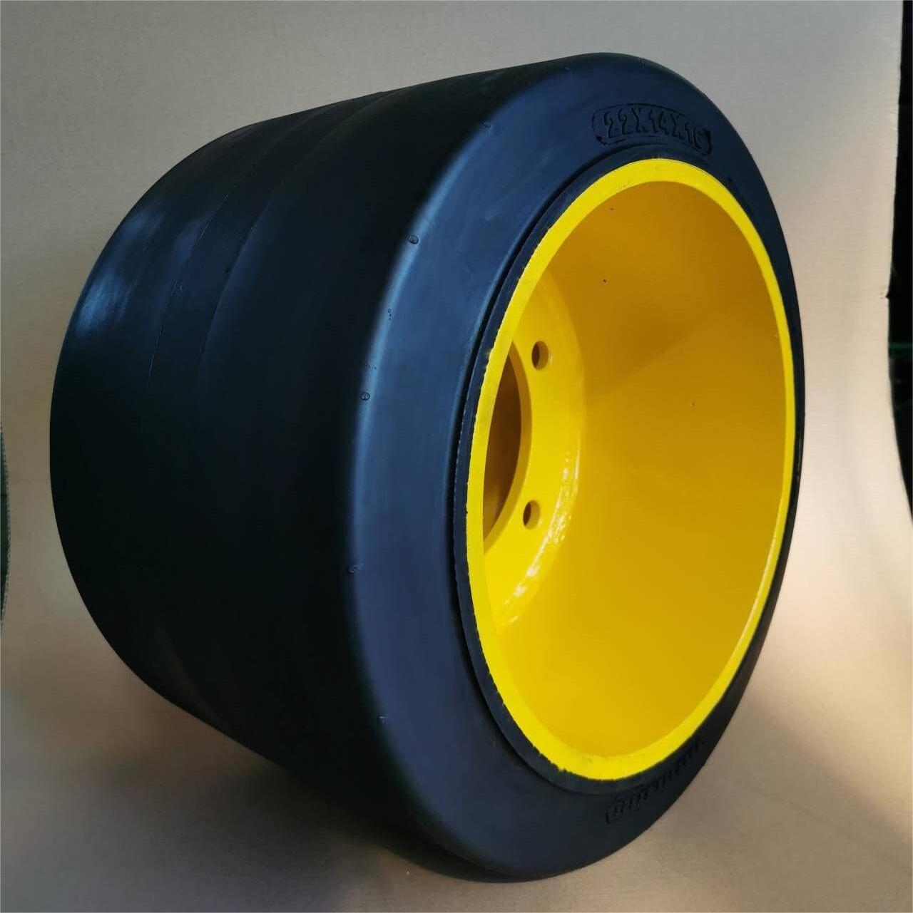 distributor 22x14x16 559x356x406 cushion Rubber solid Tire For amortizing auxiliary machine Mill planer solutions brand Wonray