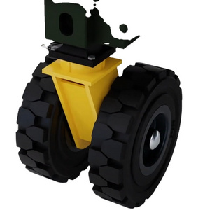 Super heavy duty Caster rubber wheel solid tire shipping container dolly wheels 7.00-9 6.00-9 5.00-8