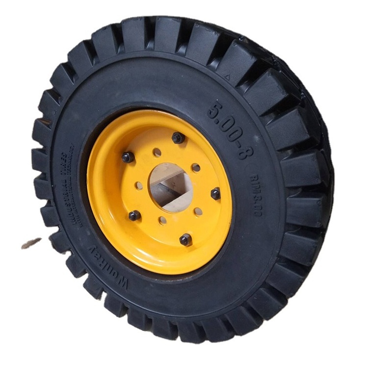 Manufacturer direct double wheels for shipping container trailer heavy duty Caster rubber wheel solid tire 7.00-9 6.00-9 7.00-15