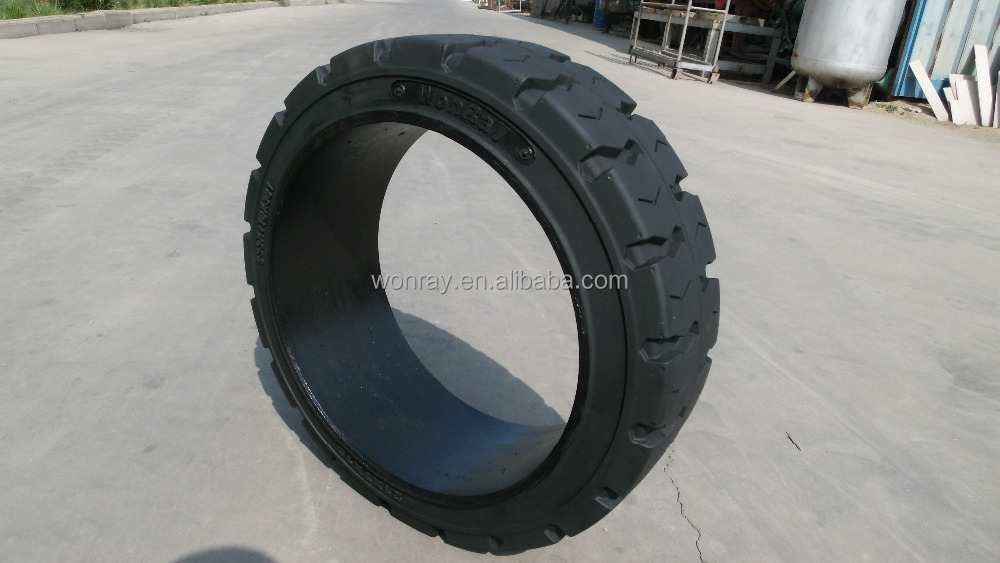 Solid Press On Cushion Forklift Tires 21x8x15 16x6x101/2 For Yale ERC065VG