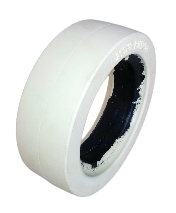 AEP Tires smooth rubber white color 112604 Non Marking Tire 200x8 (12x4)