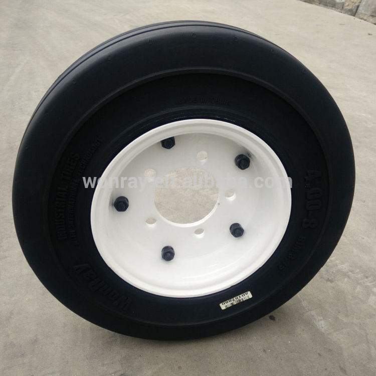 hot sale 205 75 15 trailer tyres 4.00-8 solid rubber tires and wheels with low price