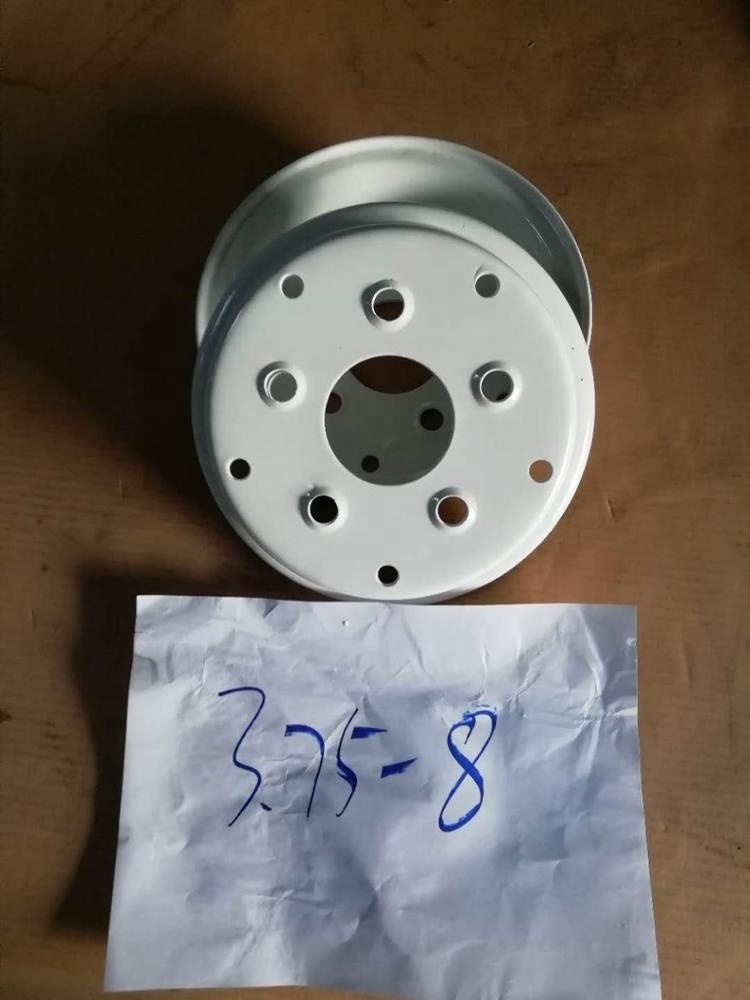 Wholesales Airport ground support equipment wheel 4.00-8 Tire good quality 5 holes split steel Rim 3.75-8 white black gray blue