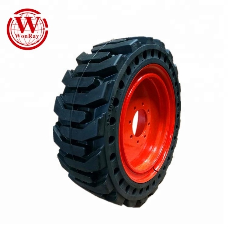 Skid Steer Loader wheel solid tire 12-16.5 with rim 8.00-20