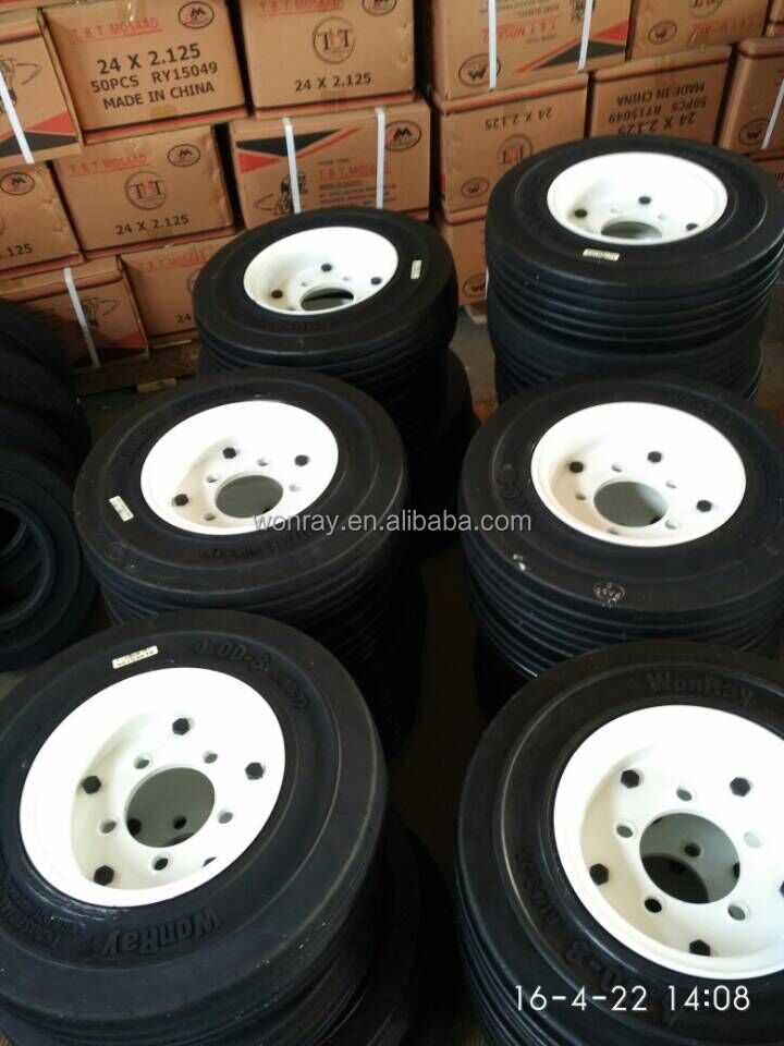 WonRay brand cheap price 16 inch solid rubber tires 16x5-9 for cars with quality warranty