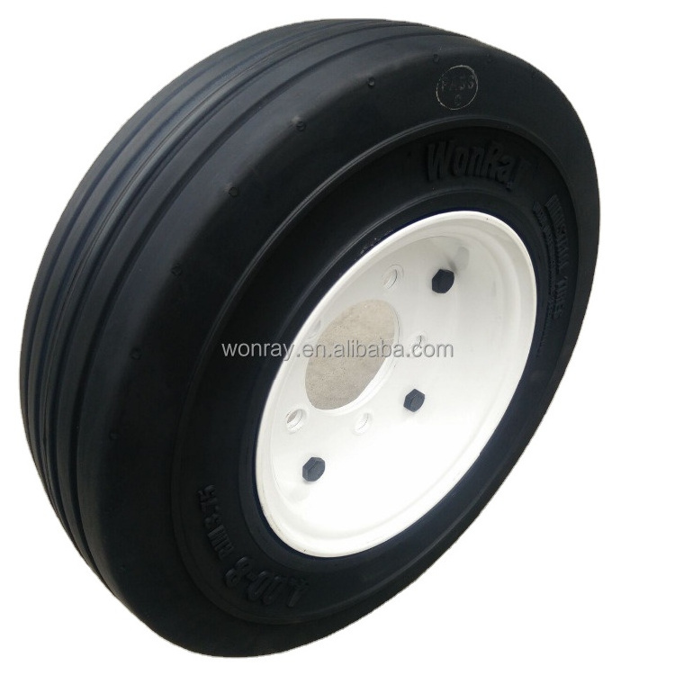 hot sale solid tyre manufacturer rubber wheels 4.00-8 3.0/3.75 small trailer solid tires special tire for trailer