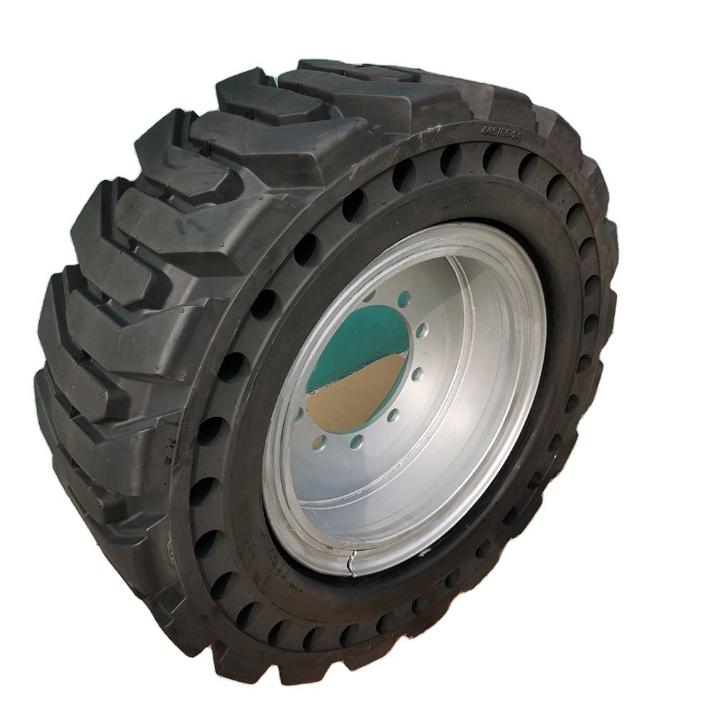 Factory direct 445/65D22.5 385/65D22.5 boomlift tire for boomlift Foam filled tire