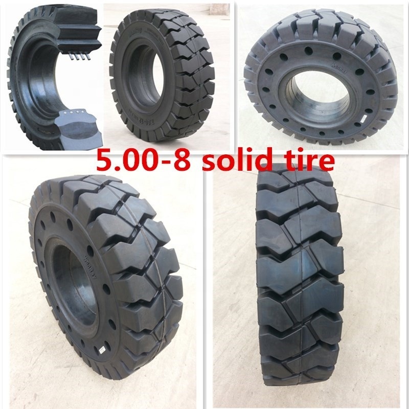 Yale 1.5T forklift parts forklift tires 5.00-8 6.00-9 industrial tire for forklift solid tire rubber pneu