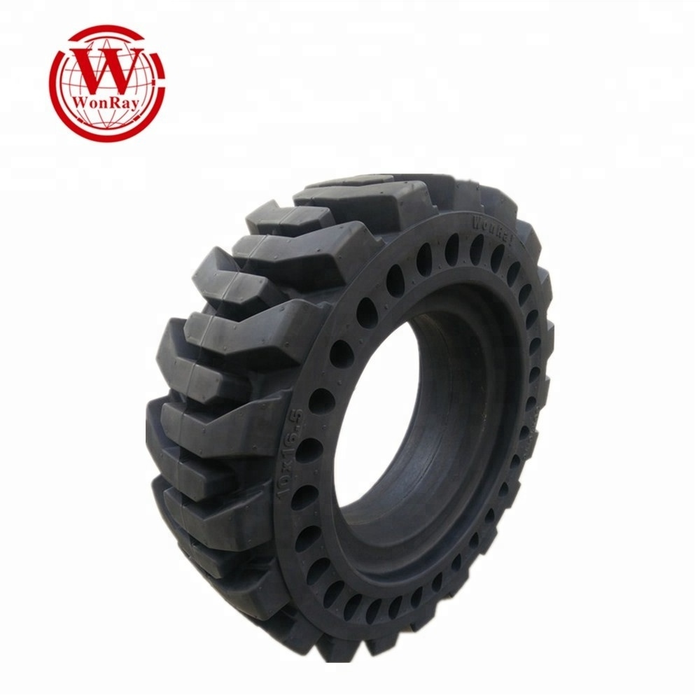 Skid Steer Loader wheel solid tire 12-16.5 with rim 8.00-20