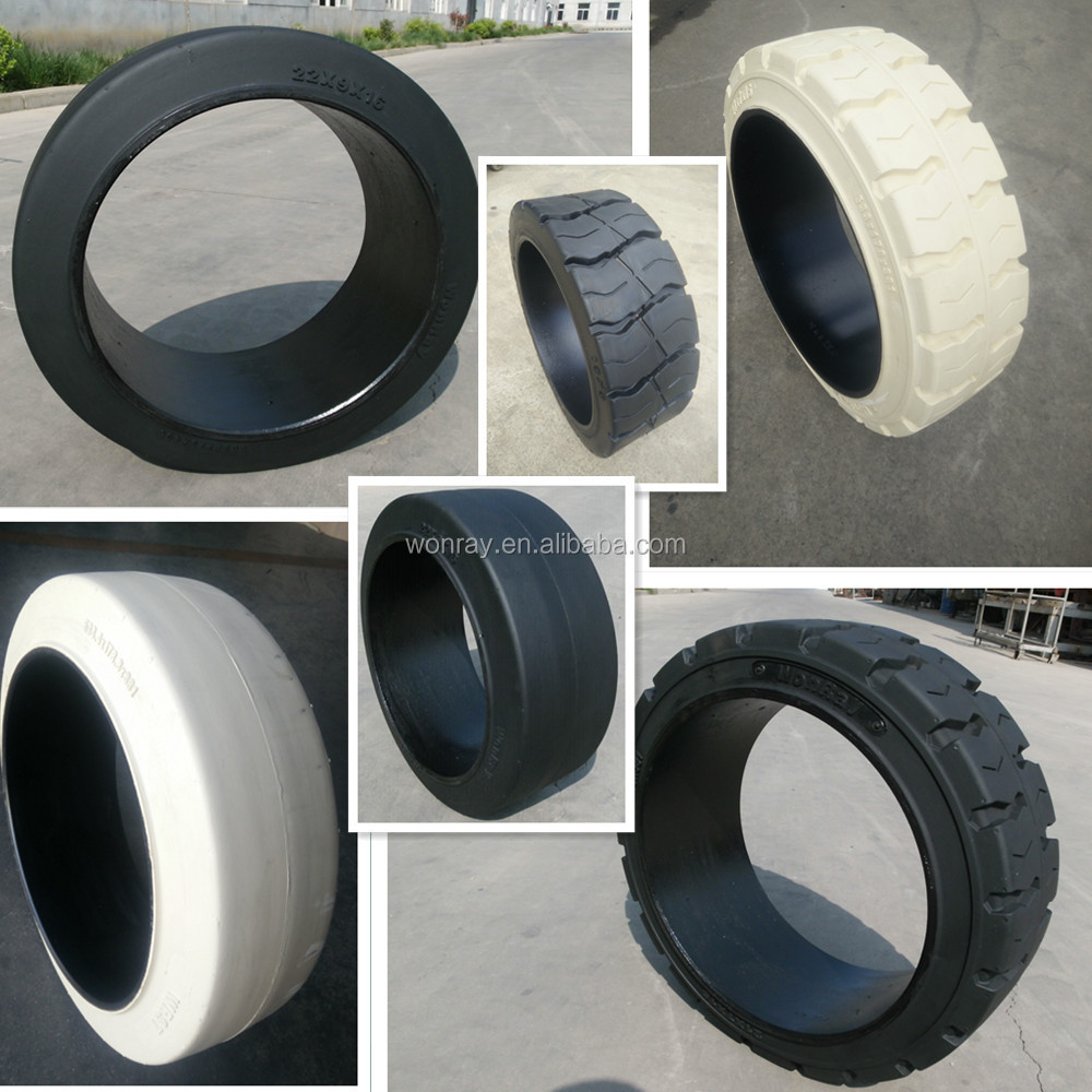 Wonray 22X14X16 Solid Rubber cushion tire press on tire band tires for forklifts lift trucks