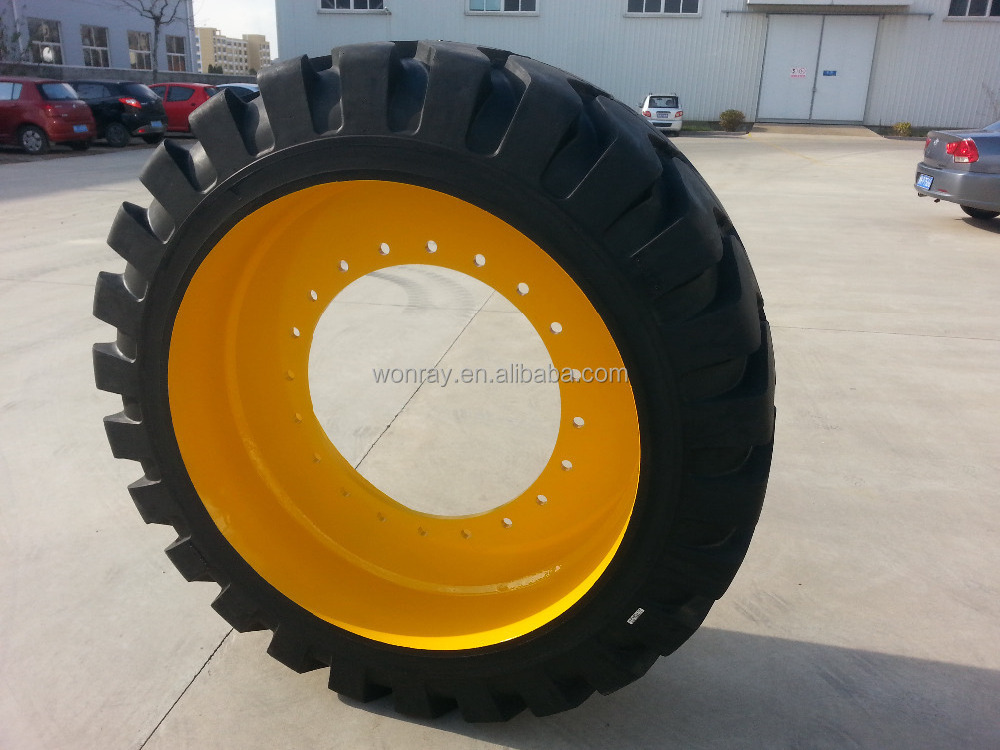 with wheel rim 26.5-25 solid backhoe loader tires