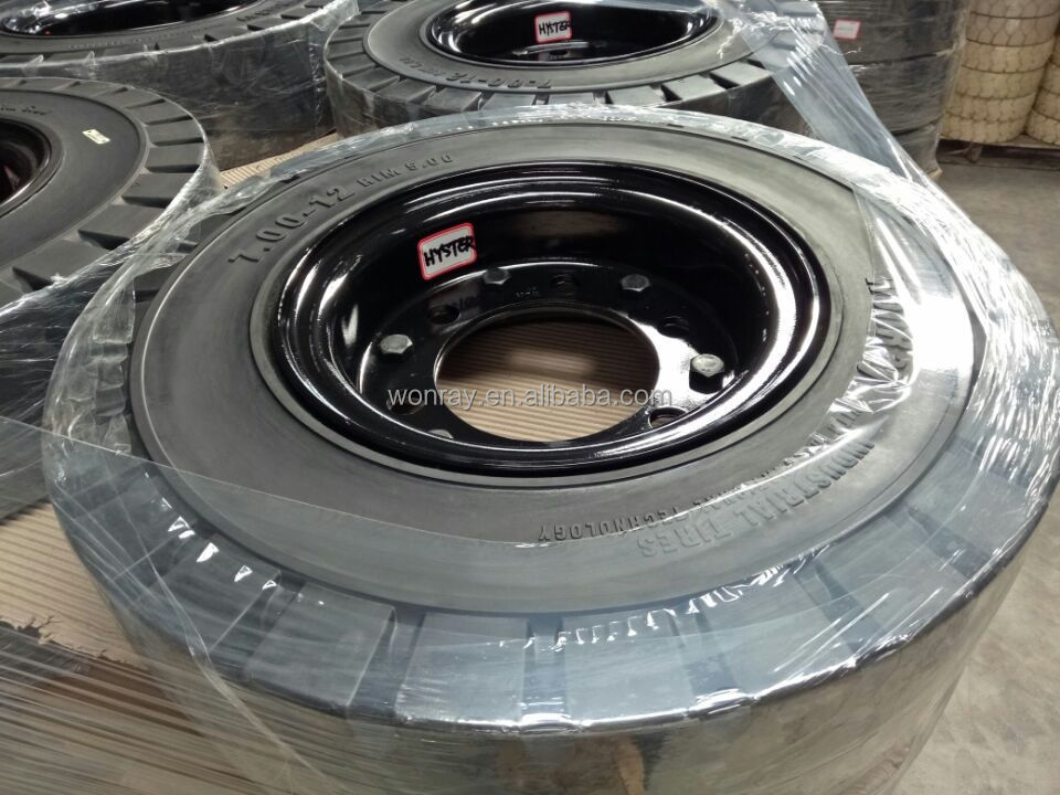 tire factory in china split wheel rims 4.00-8 6.50-10 7.00-12 solid forklift tires