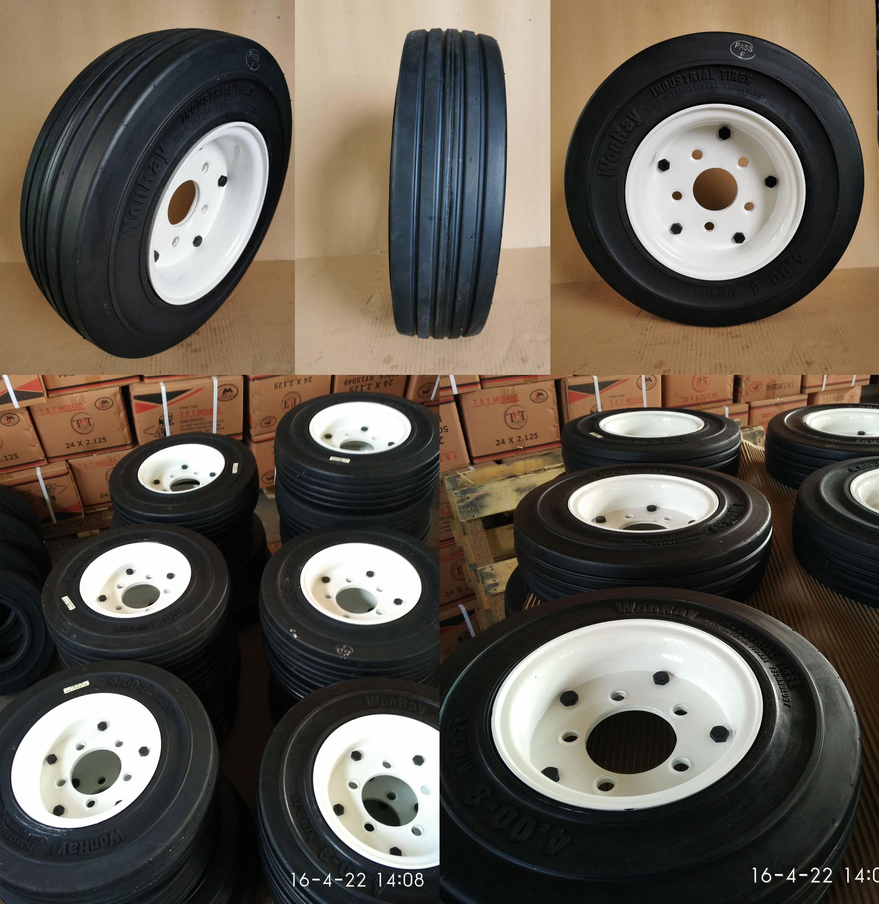 Low Price 4.00-8 4.00 x 8 rim 3.75 Solid Tire for Taylor Dunn Battery Car airport cargo trolleys