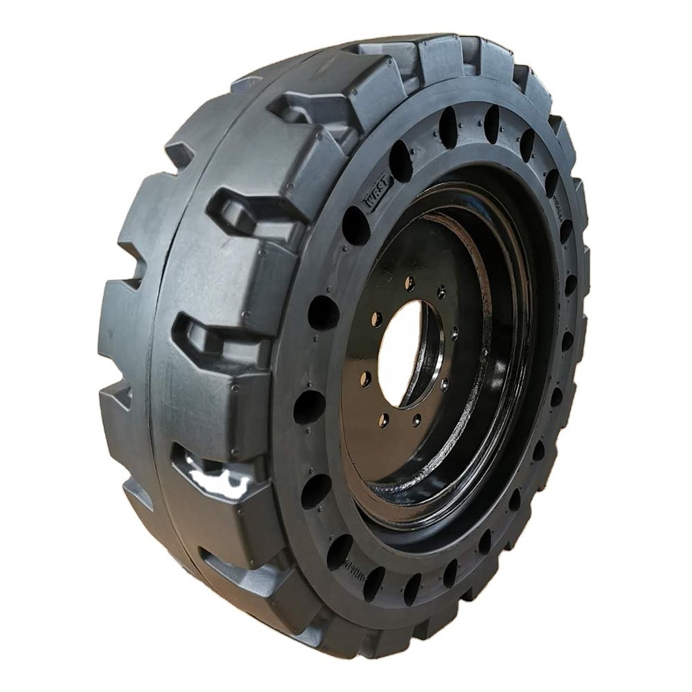 Manufacturer price 10-16.5 10x16.5 30x10-16  bc 450 skid mini loader tires skid steer solid tire with rim Mini Charger wheel