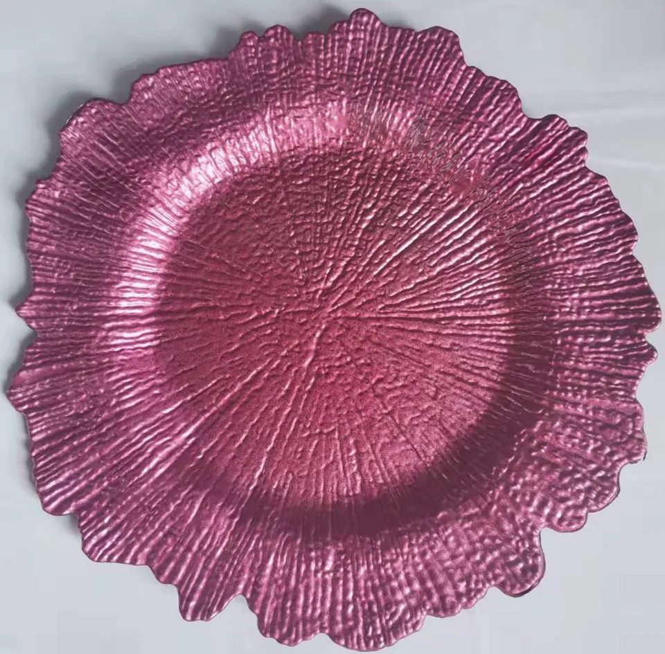 13 inch gold reef plastic charger plates for dinner under plate charger decoration charger plates wholesale