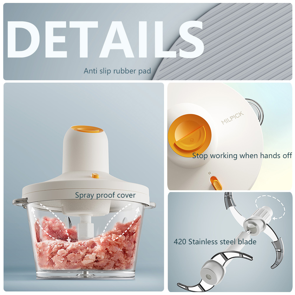 Multi functional multi-function multipurpose kitchen glass bowl mince grinder commercial electric meat chopper