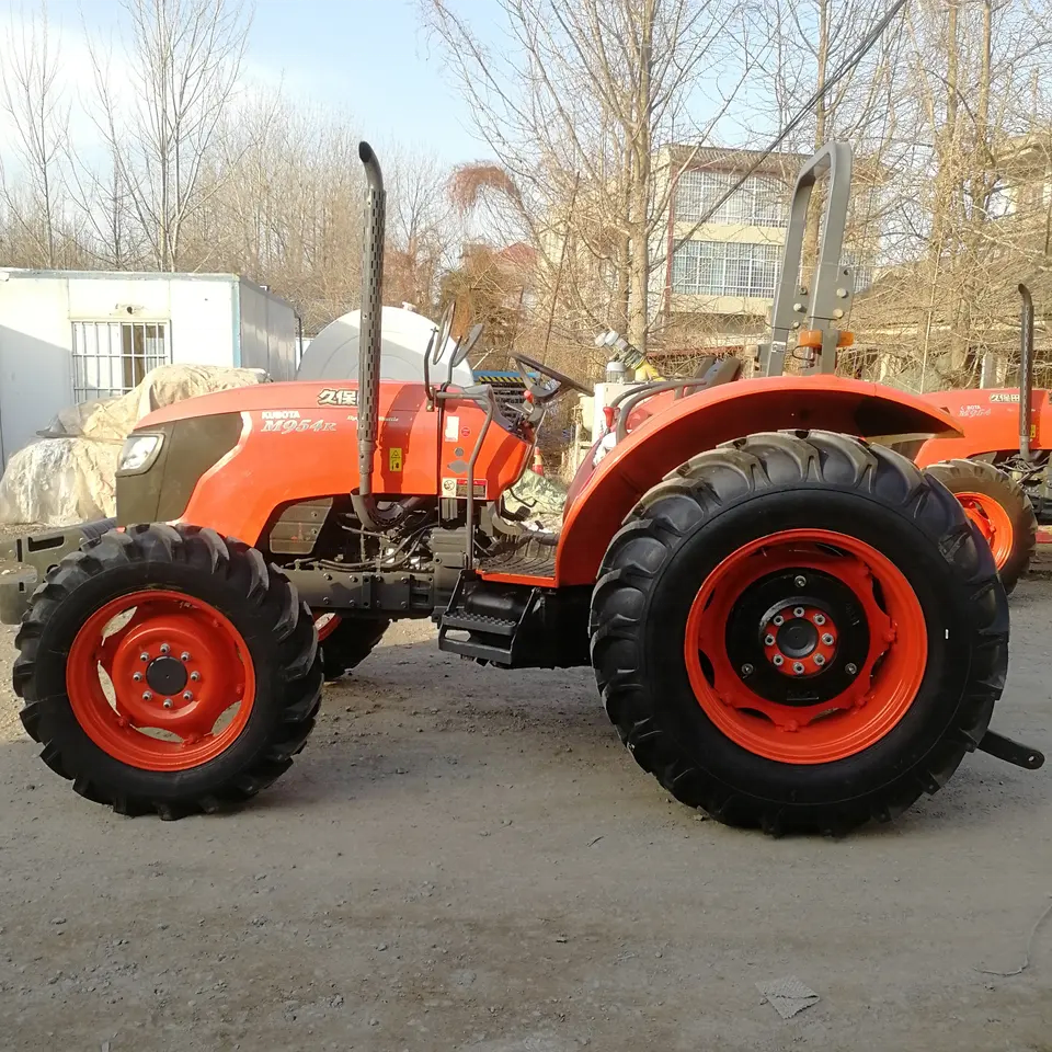 used tractors kubota tractor 95hp 4x4wd compact tracteur agricola agricultural equipment farm tractor with front end loader