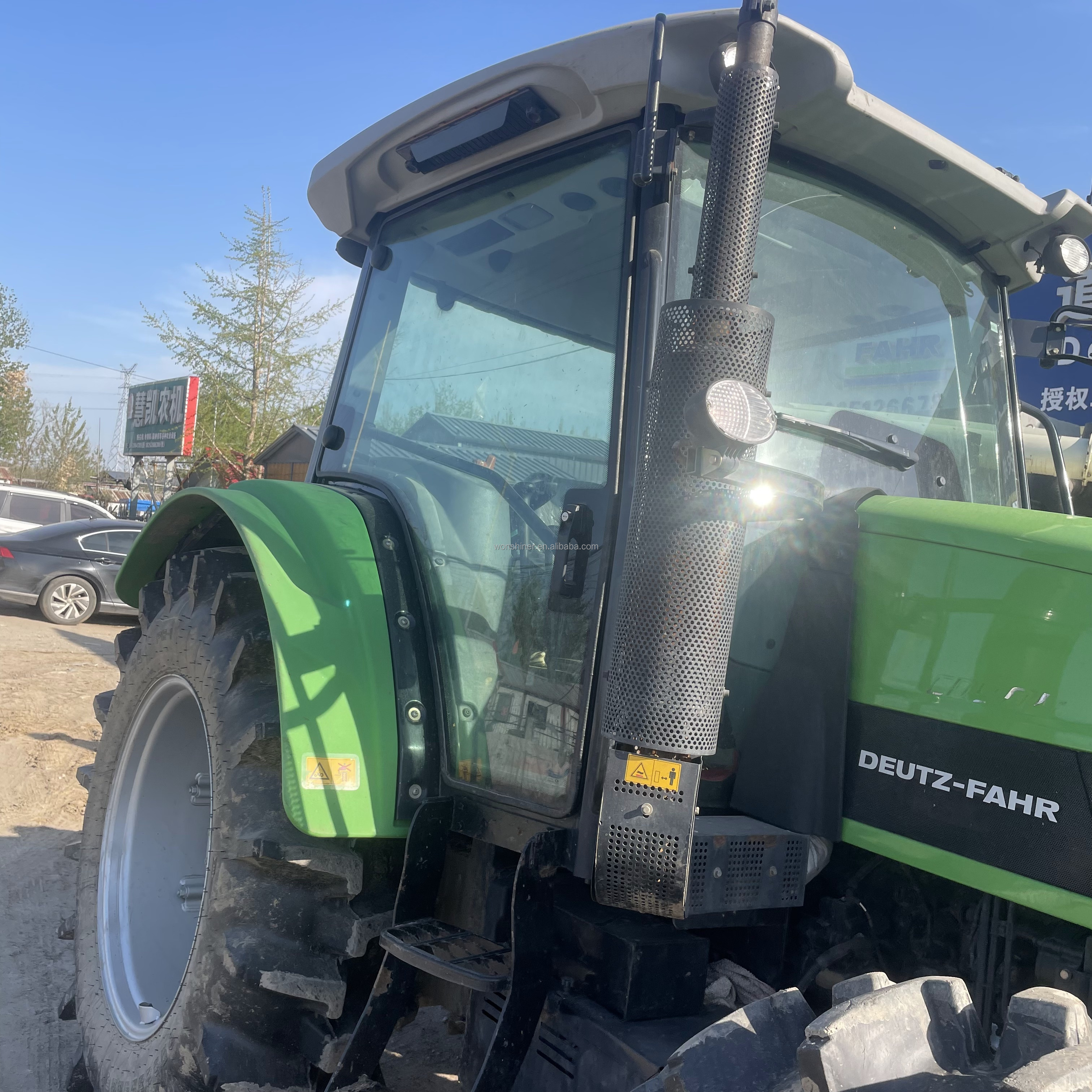 Deutz Fahrr 90hp 4x4wd compact orchard tractor Agricola farm equipment with dozer blade used farm tractor