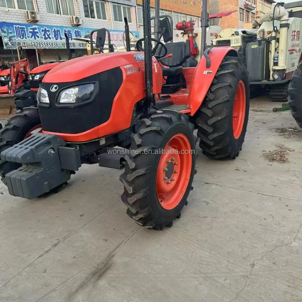 Used Tractor 70hp Kubota M7040 Agricultural Equipment Farm Machinery Wheel Tractor Maquinas Agricolas Japanese Tractors