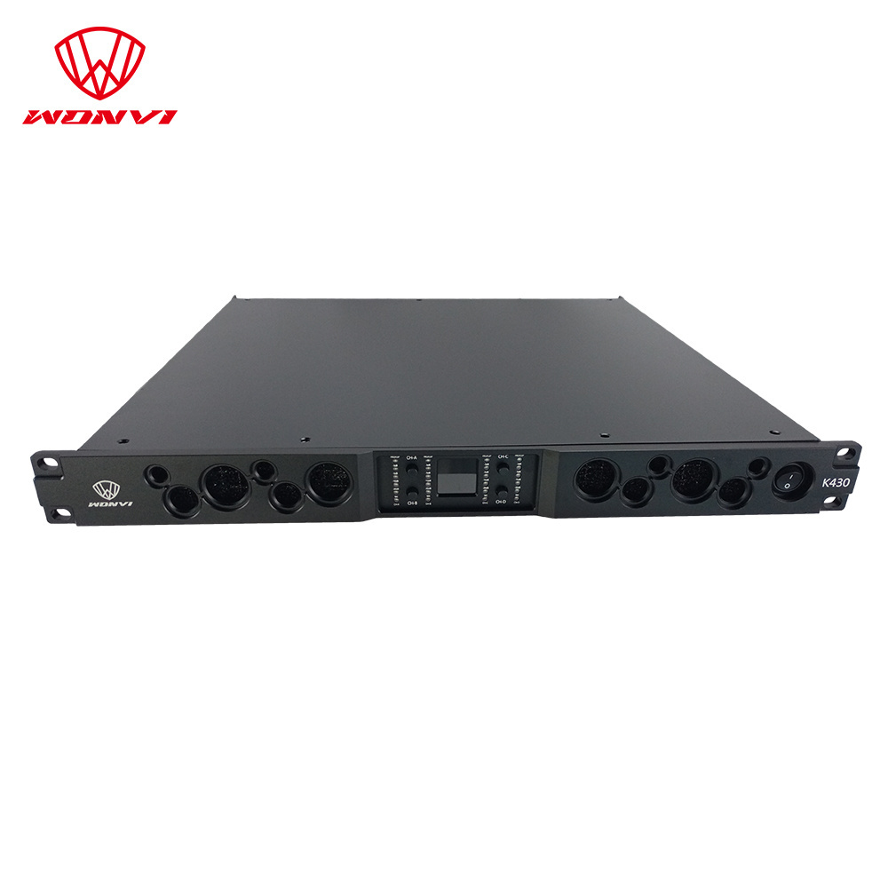 K430 digital class d 4 channel 3000 watts professional power amplifier