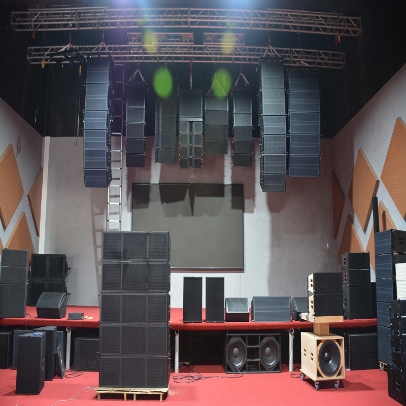 bar dual 12 inch 3 way active line array speaker system