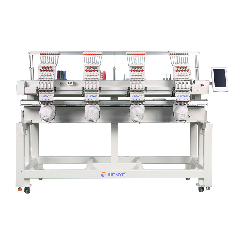 4 Head Used Embroidery Machine Better Than Barudan Embroidery Machine Wooden Case Automatic 12 Inch Touch Computer 850 900KG