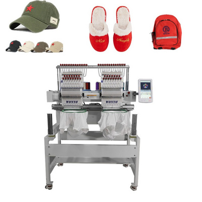 New 2 head multi-funcional  embroidery machine computerized embroidery machine for shoes