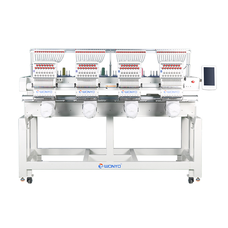 4 Head Used Embroidery Machine Better Than Barudan Embroidery Machine Wooden Case Automatic 12 Inch Touch Computer 850 900KG