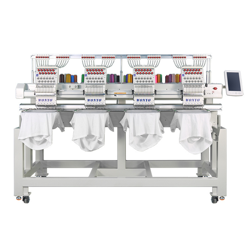 4 Head Used Embroidery Machine Better Than Barudan Embroidery Machine Wooden Case Automatic 12 Inch Touch Computer 850 900KG