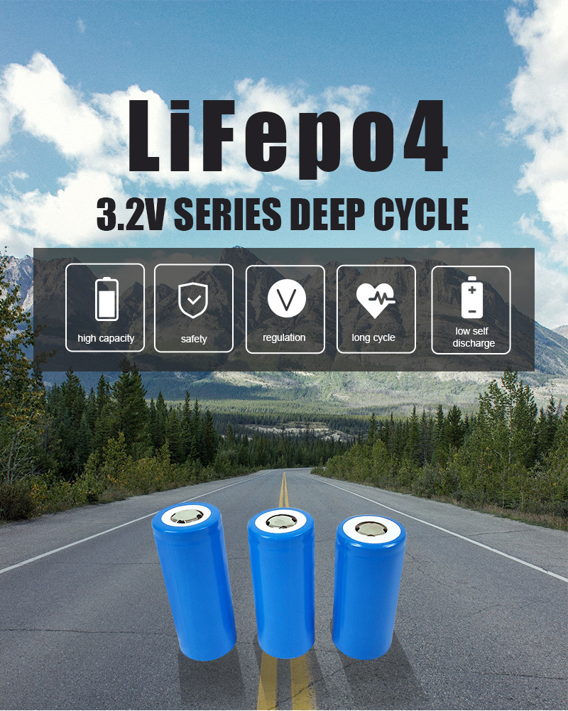 3.2V Lifepo4 Cylindrical Battery Cell 32700 3.2V 5ah 5.5ah 6ah 6000mah Lifepo4 Cell Battery