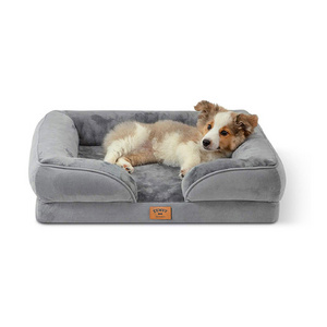 supplier lot heavy duty extra large dog bed multi size pet bed xl xxl orthopedic dog cot with four side pillows for sale