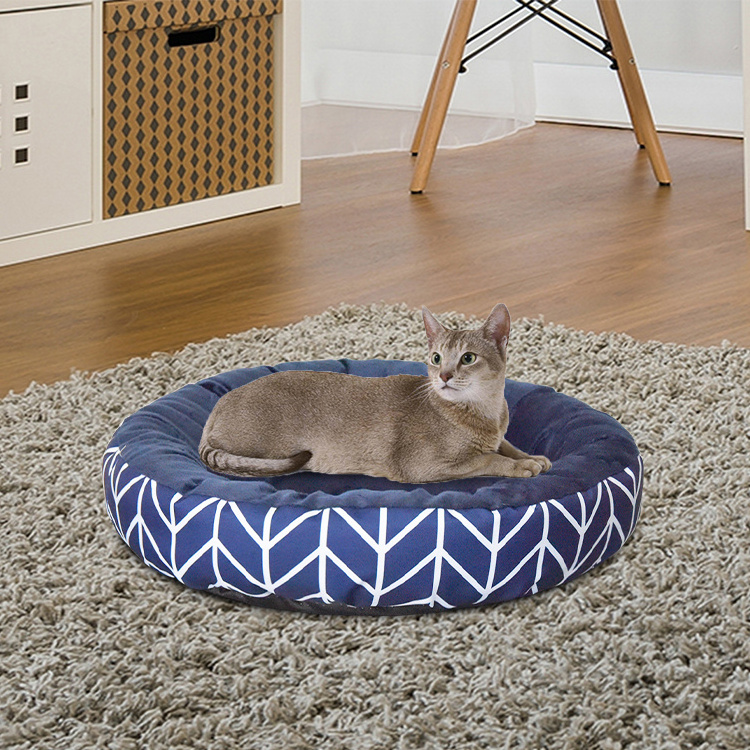 manufacturer cute unique comfortable waterproof anti stress soft dog cat bed home warm winter donut round plush large dog bed