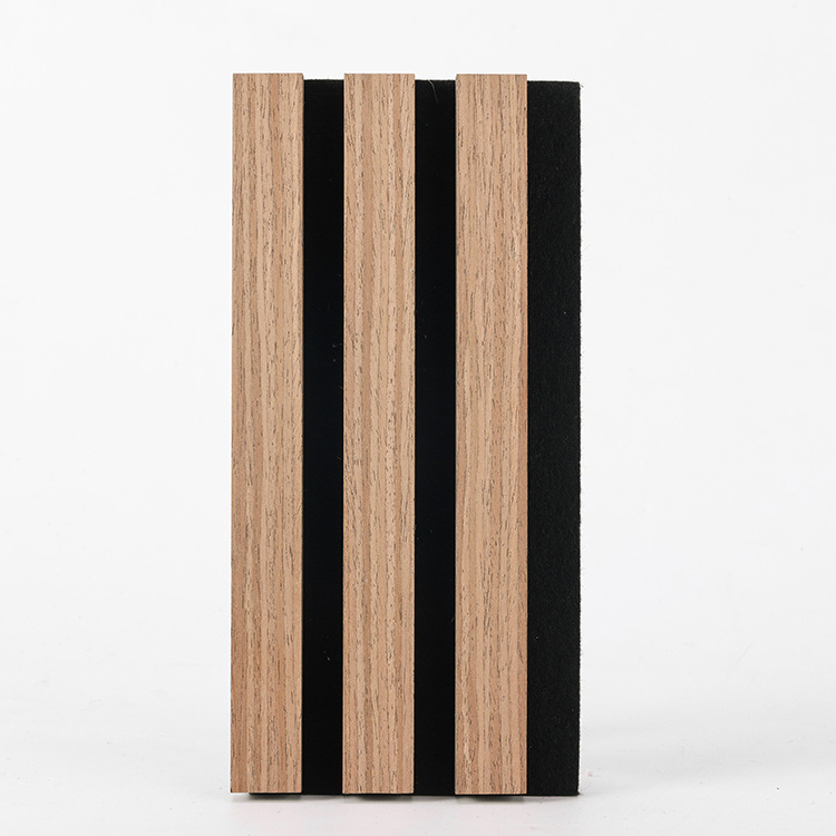 Akupanel Eco-friendly Sound Absorption Slatted Wooden Veneer Wall Acoustic Panels