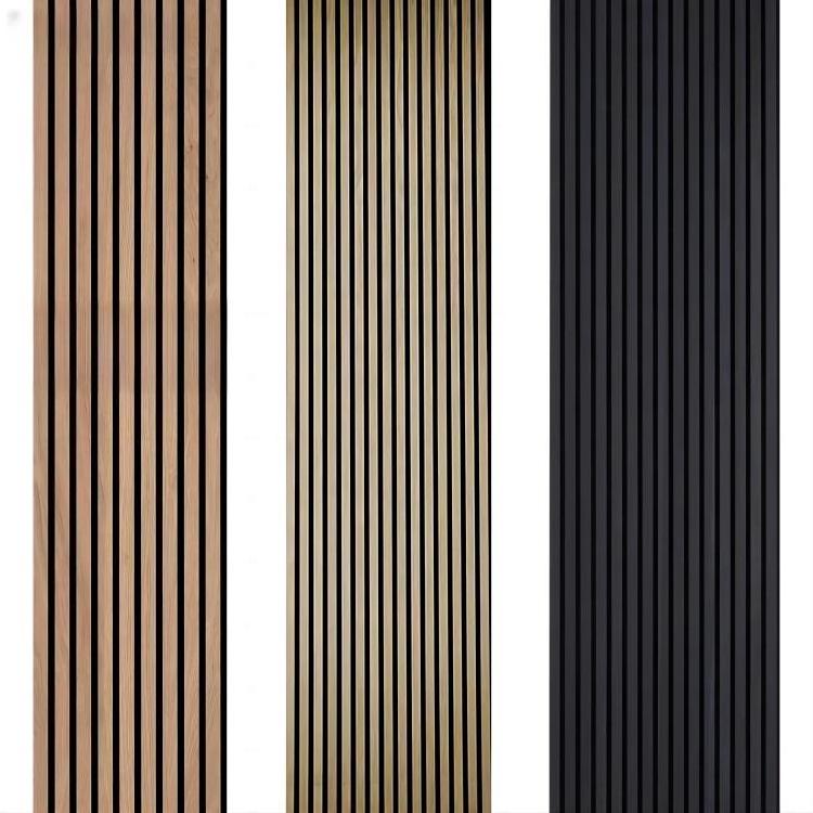 Studio Equipment Black 3d Composite Panel Decorative Wooden Wall Decor Interior Slat Sound Proof Wall Akupanel Acoustic Panels