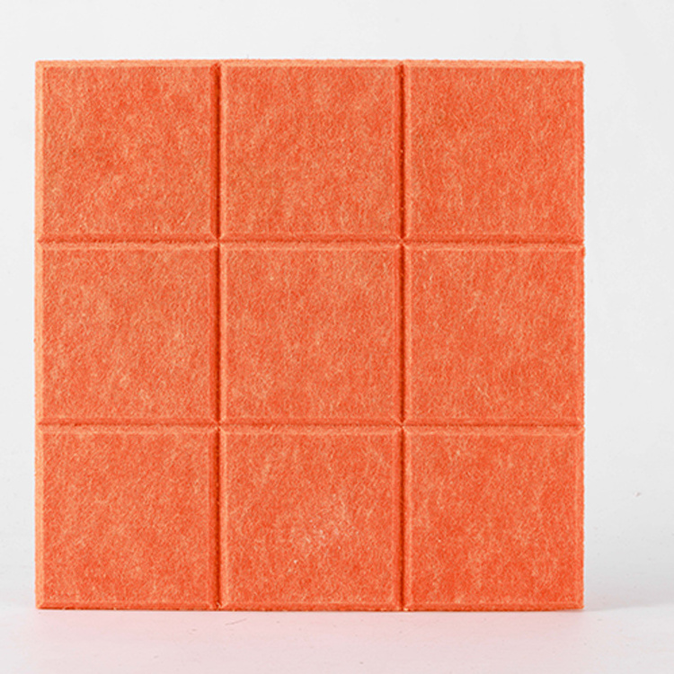 Self-adhesive Square Large Polyester Felt Board Tiles Sound Proof Acoustic Wall Panel for Home Office